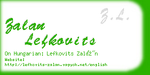 zalan lefkovits business card